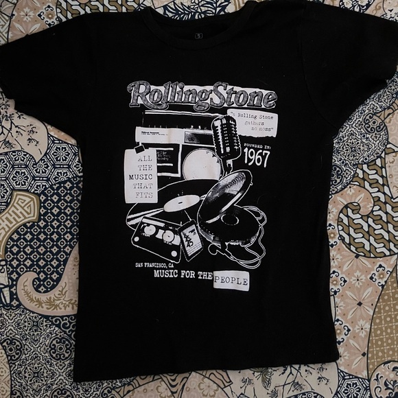 NWOT the Rolling Stones Black Kids T-Shirt small - Picture 1 of 3